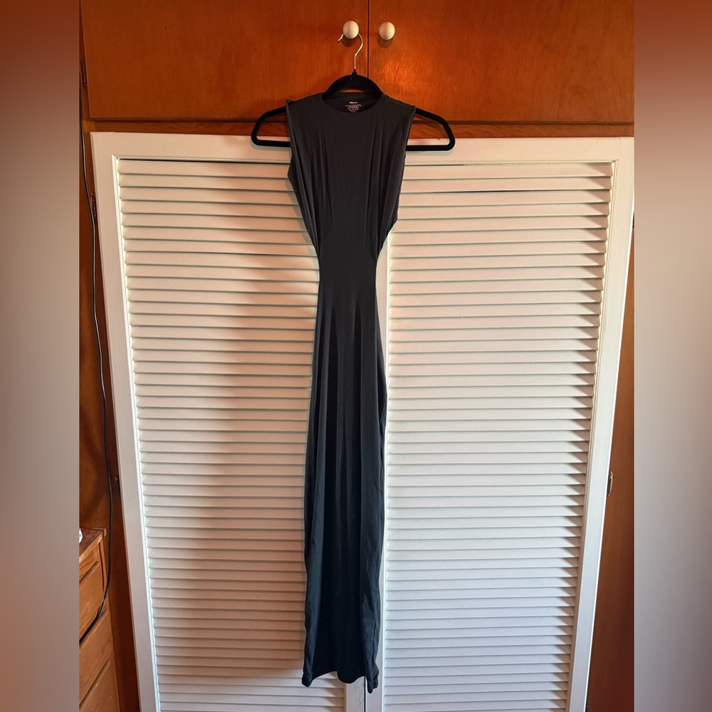 SKIMS Black Sleeveless Maxi Dress
